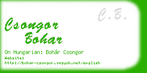csongor bohar business card